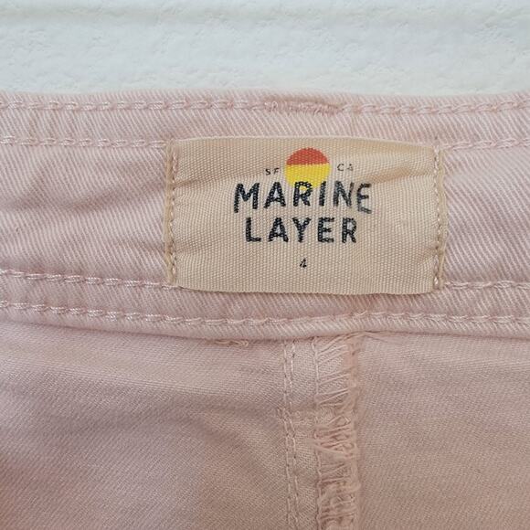 Marine Layer Bridget Wide Leg Flat Front Chino Sz 4 Pant 14650 High Waist Pastel - Picture 11 of 14